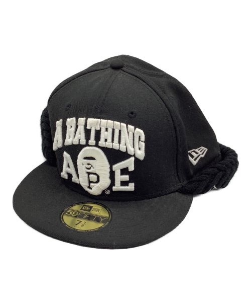 New Era（ニューエラ）New Era (ニューエラ) A BATHING APE (アベイシングエイプ) ニットドッキングキャップ ブラック サイズ:7　7/8の古着・服飾アイテム