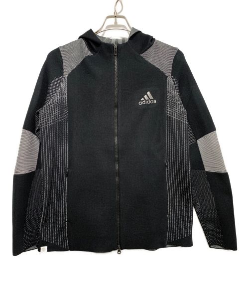 adidas（アディダス）adidas (アディダス) ジップパーカー ブラック サイズ:Lの古着・服飾アイテム