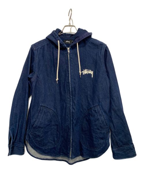 stussy（ステューシー）stussy (ステューシー) デニムジップパーカー インディゴ サイズ:Mの古着・服飾アイテム