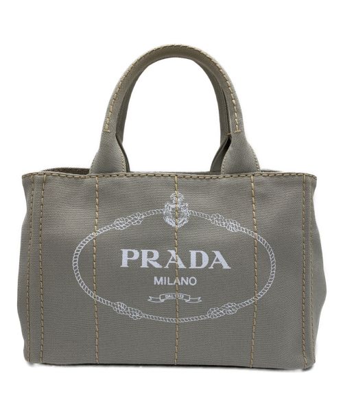 PRADA（プラダ）PRADA (プラダ) 2WAYショルダーバッグ グレーの古着・服飾アイテム