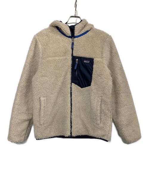 Patagonia（パタゴニア）Patagonia (パタゴニア) キッズ・リバージブル・フレディ・フーディー アイボリー×ネイビー サイズ:XXLの古着・服飾アイテム