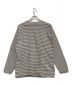 STEVEN ALAN (スティーブンアラン) ORGANIC BORDER LONG SLEEVE TEE -LOOSE ホワイト×ブラック サイズ:M：5800円