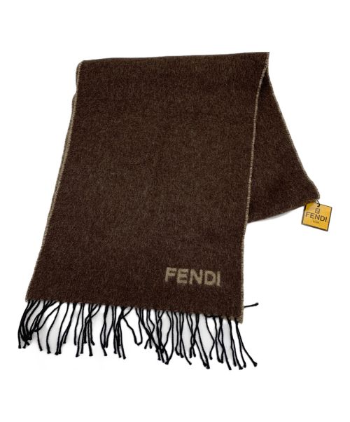 FENDI（フェンディ）FENDI (フェンディ) マフラー ブラウン 未使用品の古着・服飾アイテム