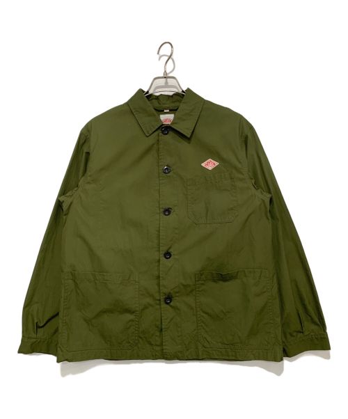 DANTON（ダントン）DANTON (ダントン) ノーカラーシングルジャケット カーキ サイズ:SIZE40の古着・服飾アイテム