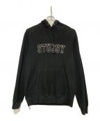 stussyステューシー）の古着「プルオーバーパーカー」｜ブラック