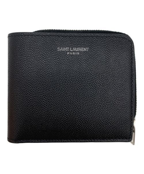 Saint Laurent Paris（サンローランパリ）Saint Laurent Paris (サンローランパリ) 2つ折りL字ファスナー財布 ブラウンの古着・服飾アイテム