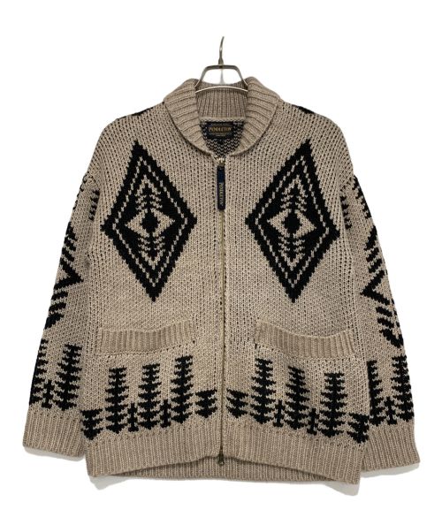 PENDLETON（ペンドルトン）PENDLETON (ペンドルトン) ニットジャケット ブラウン サイズ:Sの古着・服飾アイテム