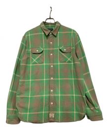 POLO RALPH LAUREN×ELEMENT（ポロ・ラルフローレン×エレメント）の古着「「POLO COUNTRY」WORK SHIRTS」｜ベージュ×グリーン