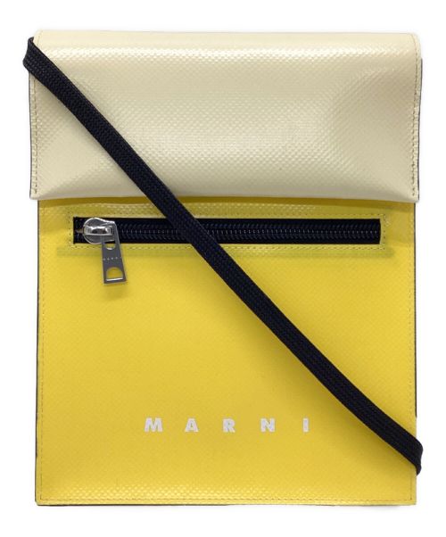 MARNI（マルニ）MARNI (マルニ) ポリエステルミニショルダーバッグ イエロー×ベージュの古着・服飾アイテム