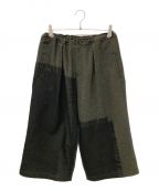 Y'sワイズ）の古着「WOOL BLEND WIDE LEG PLEATED PANTS」｜グレー