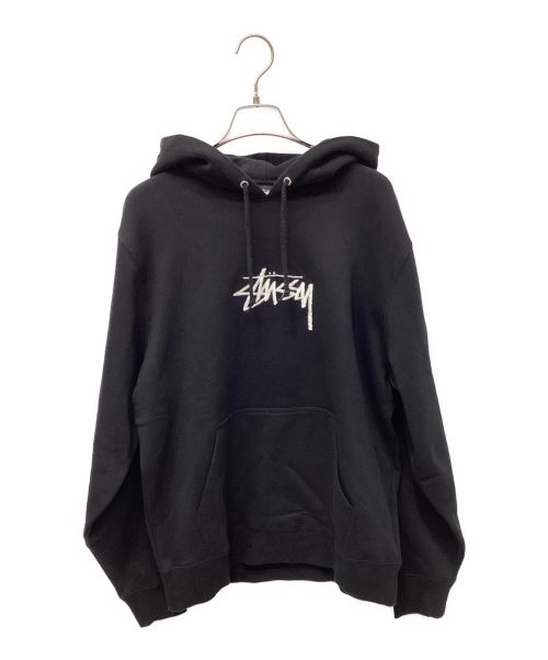 stussy（ステューシー）stussy (ステューシー) STOCK LOGO APP. HOODIE ブラック サイズ:Mの古着・服飾アイテム