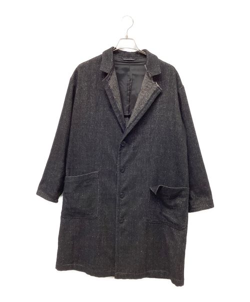 Y's（ワイズ）Y's (ワイズ) NEPPY HERRINGBONE LEFT COLLAR SLIT JACKET ブラック サイズ:1の古着・服飾アイテム