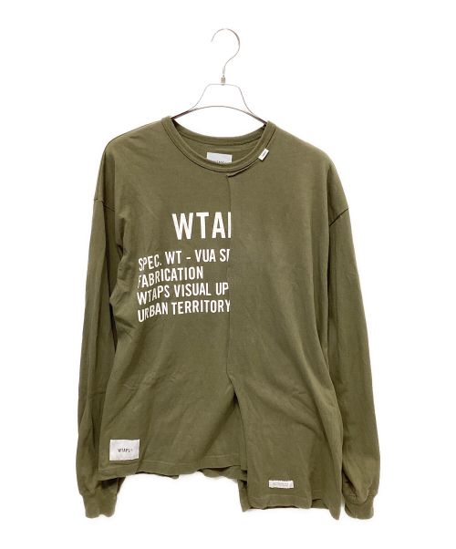 WTAPS（ダブルタップス）WTAPS (ダブルタップス) ロングスリーブTシャツ カーキ サイズ:Ｘ03の古着・服飾アイテム