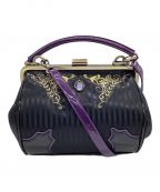 ANNA SUI×DISNEYアナスイ×ディズニー）の古着「ツイステッドワンダーランドショルダーバッグ」｜ブラック×パープル