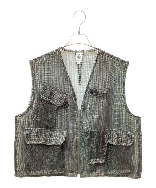 South2 West8（サウスツー ウエストエイト）South2 West8 (サウスツー ウエストエイト) Mesh Bush Vest グリーン サイズ:Mの古着・服飾アイテム