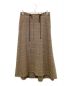 Y's（ワイズ）の古着「WOOL BRITISH TWEED BACK DROP SKIRT」｜ブラウン