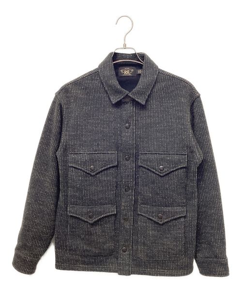 RRL（ダブルアールエル）RRL (ダブルアールエル) Browns Beach Knit Jacket ブラック サイズ:Mの古着・服飾アイテム