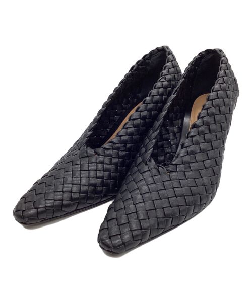 BOTTEGA VENETA（ボッテガベネタ）BOTTEGA VENETA (ボッテガベネタ) アーモンドスクエアパンプス ブラック サイズ:36の古着・服飾アイテム