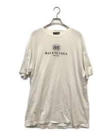 BALENCIAGA（バレンシアガ）の古着「BBロゴプリントカットソー」｜ホワイト