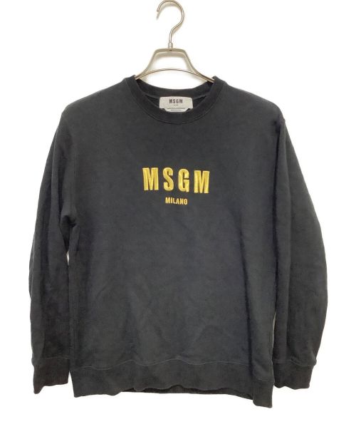 MSGM（エムエスジーエム）MSGM (エムエスジーエム) ロゴスウェット ブラック サイズ:Lの古着・服飾アイテム