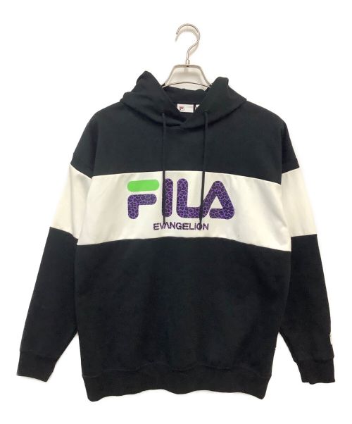 FILA（フィラ）FILA (フィラ) EVANGELION PARKA EVANGELION PARKA ホワイト×ブラック サイズ:Mの古着・服飾アイテム