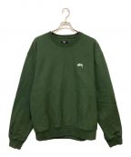 stussyステューシー）の古着「Stock Logo Crew」｜グリーン