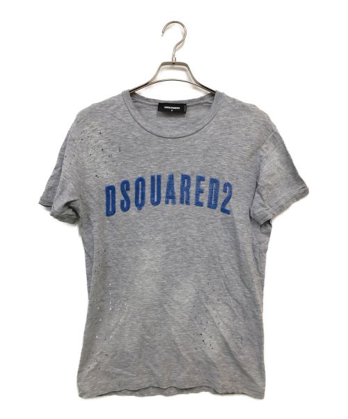 DSQUARED2（ディースクエアード）DSQUARED2 (ディースクエアード) 半袖プリントカットソー グレー サイズ:Mの古着・服飾アイテム