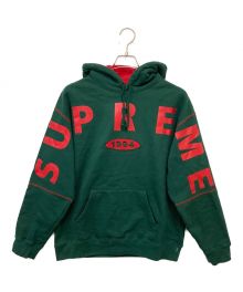 SUPREME（シュプリーム）の古着「Spread Logo Hooded Sweat」｜グリーン×レッド