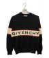 GIVENCHY（ジバンシィ）の古着「バンドヘビーセーター」｜ネイビー×ベージュ