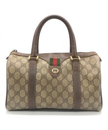 GUCCI（グッチ）の古着「ミニボストンバッグ」｜ブラウン×ベージュ