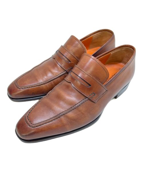 MAGNANNI（マグナーニ）MAGNANNI (マグナーニ) Uチップコインローファー ブラウン サイズ:Size 39の古着・服飾アイテム