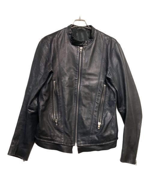 DIESEL Black Gold（ディーゼル ブラック ゴールド）DIESEL BLACK GOLD (ディーゼル ブラック ゴールド) シングレザーライダース ブラック サイズ:SIZE 48の古着・服飾アイテム