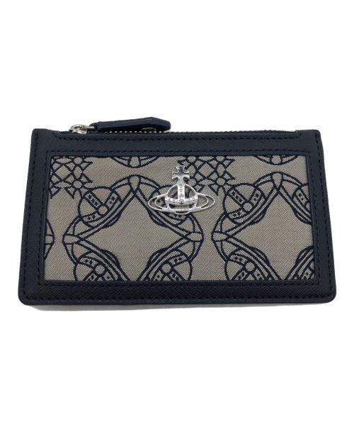 Vivienne Westwood（ヴィヴィアンウエストウッド）Vivienne Westwood (ヴィヴィアンウエストウッド) LOGO SLIM LONG CARD HOLDER ネイビーグレーの古着・服飾アイテム