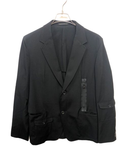 Yohji Yamamoto pour homme（ヨウジヤマモト プールオム）Yohji Yamamoto pour homme (ヨウジヤマモト プールオム) デザインジャケット ブラック サイズ:Mの古着・服飾アイテム