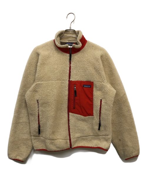 Patagonia（パタゴニア）Patagonia (パタゴニア) フリースジャケット ベージュ×レッド サイズ:Mの古着・服飾アイテム