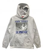 SUPREMEシュプリーム）の古着「Know Thyself Hooded Sweatshirt」｜グレー