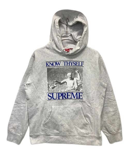 SUPREME（シュプリーム）Supreme (シュプリーム) Know Thyself Hooded Sweatshirt グレー サイズ:Mの古着・服飾アイテム