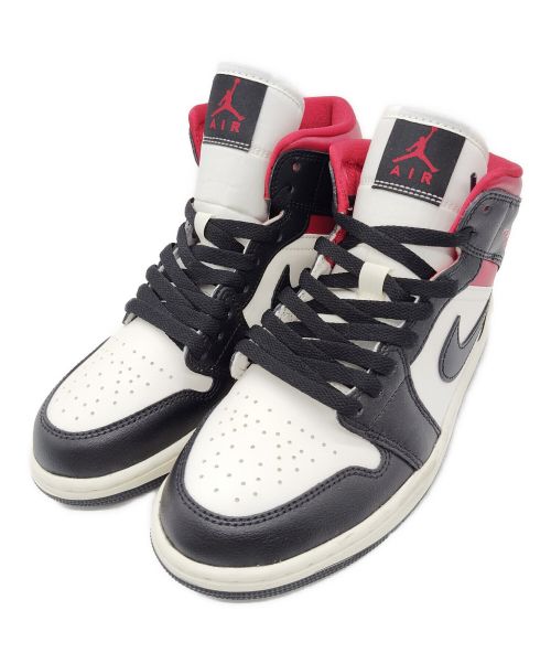 NIKE（ナイキ）NIKE (ナイキ) WMNS Air Jordan 1 Mid レッド×ブラック×ホワイト サイズ:25の古着・服飾アイテム