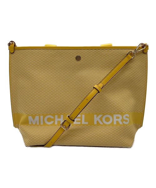 MICHAEL KORS（マイケルコース）MICHAEL KORS (マイケルコース) キャンバストートバッグ イエローの古着・服飾アイテム