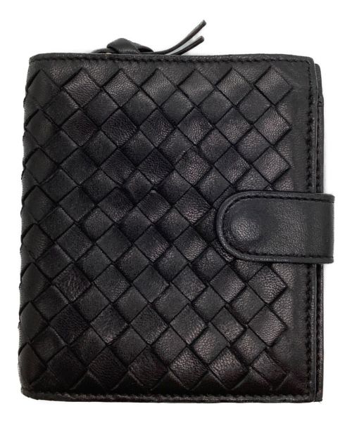 BOTTEGA VENETA（ボッテガベネタ）BOTTEGA VENETA (ボッテガベネタ) 2つ折り財布 ブラックの古着・服飾アイテム