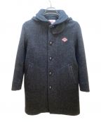 DANTONダントン）の古着「WOOL MOSSER フード付きロングコート」｜グレー