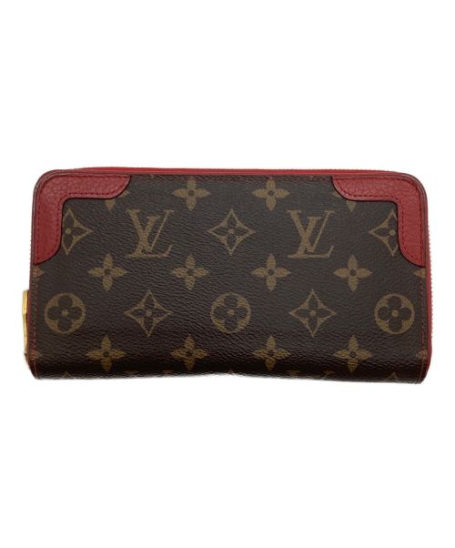 LOUIS VUITTON（ルイ ヴィトン）LOUIS VUITTON (ルイ ヴィトン) ジッピーウォレット/レティーロ ブラウン×レッドの古着・服飾アイテム