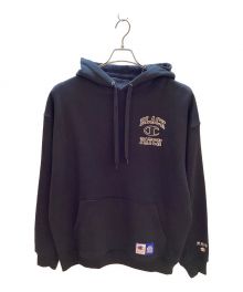 Champion×BLACK EYE PATCH（チャンピオン×ブラックアイパッチ）の古着「HOODED SWEATSHIRT」｜ブラック