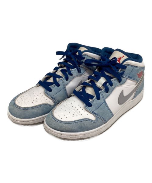 NIKE（ナイキ）NIKE (ナイキ) Air Jordan 1 Mid ブルー×ホワイト サイズ:24cmの古着・服飾アイテム