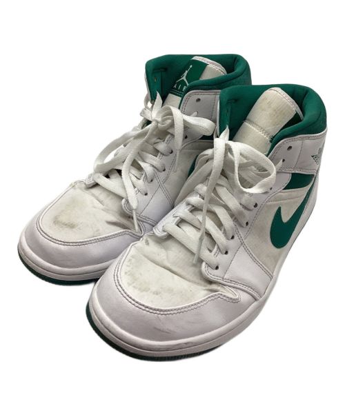 NIKE（ナイキ）NIKE (ナイキ) AIR JORDAN 1 MID WHITE MYSTIC GREEN ホワイト×グリーン サイズ:28.5の古着・服飾アイテム