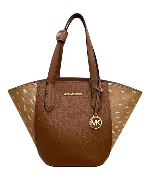 MICHAEL KORS（マイケルコース）MICHAEL KORS (マイケルコース) トートバッグ ブラウンの古着・服飾アイテム