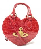 Vivienne Westwood RED LABELヴィヴィアンウエストウッドレッドレーベル）の古着「ハート型ハンドバッグ」｜レッド×ゴールド