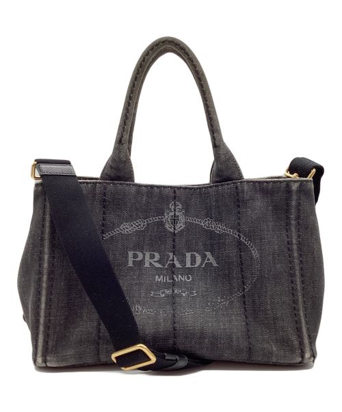 PRADA（プラダ）PRADA (プラダ) カナパミニ　2WAYバッグ グレーの古着・服飾アイテム