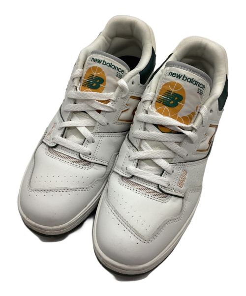 NEW BALANCE（ニューバランス）NEW BALANCE (ニューバランス) BB550PWC ホワイト×グリーン サイズ:26.5cmの古着・服飾アイテム