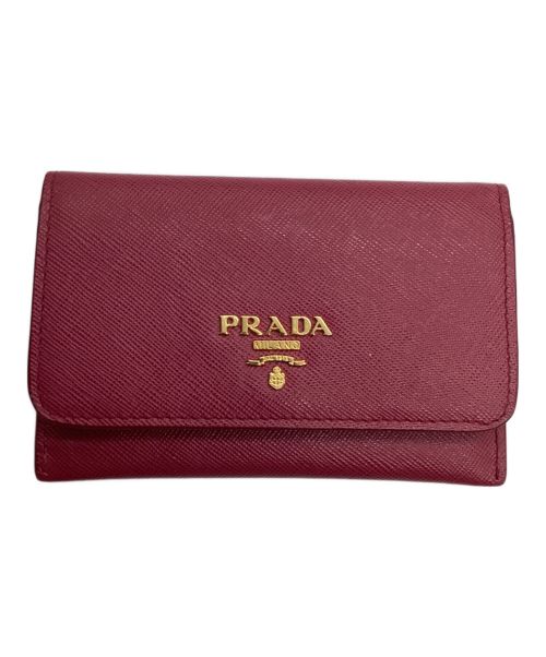 PRADA（プラダ）PRADA (プラダ) サフィアーノレザーカードケース ピンクの古着・服飾アイテム